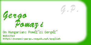 gergo pomazi business card